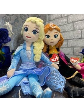 Ty Sparkle Beanie Buddies Collection | Elsa & Anna - Frozen 2